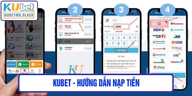 kubet - hướng dẫn nạp tiền